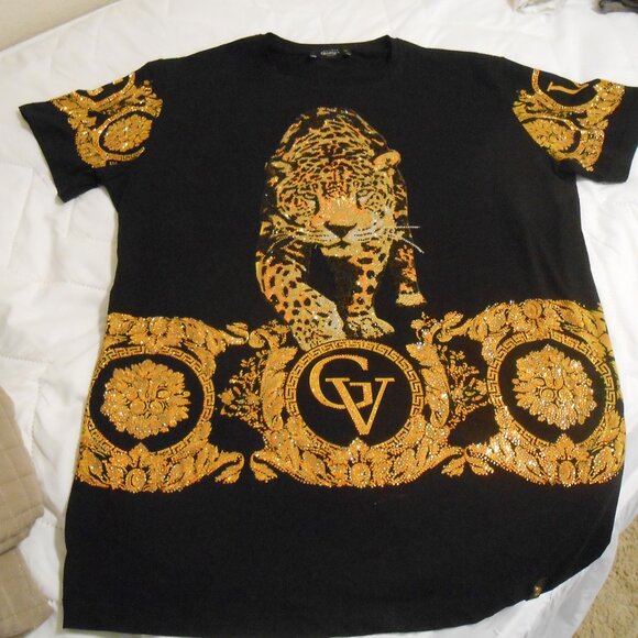 Avenue George V Paris Short Sleeve Mini Dress With Huge Sparkly Embellishment - Picture 5 of 7